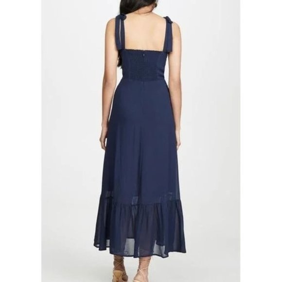 reformation nikita dress blue Reformation Nikita dress , Size 0, Danube // blue midi